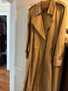 Burberry Tan Double-Breasted Trench Coat